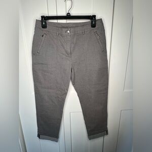 St. John Sport Cuffed Ankle Slash Pocket Pants Women's Size 14